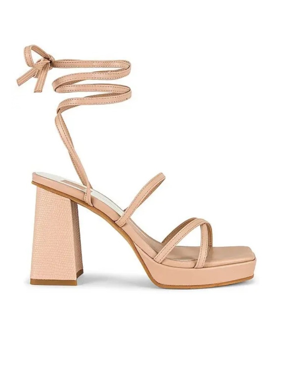 Dolce Vita Amanda Strappy Lace-Up Platform Heel in Nude